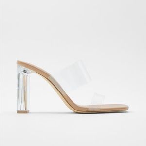 Clear Strap Sandals Zara Size 8